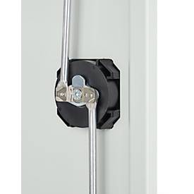 Schäfer Shop Pure Stahlschrank, abschließbar, 4 verzinkte Böden, B 950 x T 400 x H 1935 mm, lichtgrau RAL 7035/lichtgrau RAL 7035