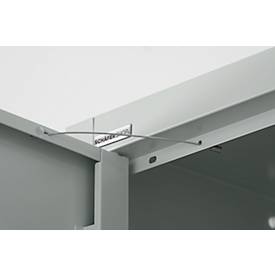 Schäfer Shop Pure Stahlschrank, aus Stahl, 4 Böden, 5 OH, abschließbar, B 1200 x T 400 x H 1935 mm, Lichtgrau RAL 7035