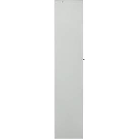 Schäfer Shop Pure Stahlschrank, Stahl, abschließbar, T 400 x H 1935 x B 800 mm, 5 OH, lichtgrau/enzianblau