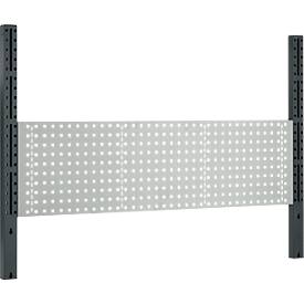 Schäfer Shop Pure tafelverbreding voor werktafels AST31, 2 x verlengzuilen, 1 x geperforeerde wand, B 1500 x H 1035 mm, staal, antracietgrijs/lichtgrijs