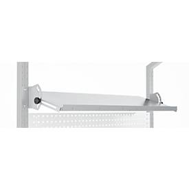 Schäfer Shop Pure Verstellboden AST31 Tischaufbau, bis 30 kg, B 1500 x T 400 x H 120 mm, Stahl, weißaluminium