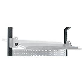 Schäfer Shop Pure Verstellboden AST31 Tischaufbau, bis 30 kg, B 1500 x T 400 x H 120 mm, Stahl, weißaluminium