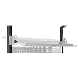 Schäfer Shop Pure Verstellboden für AST31 Tischaufbau, bis 30 kg, B 1500 x T 400 x H 120 mm, Stahl, lichtgrau
