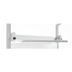 Schäfer Shop Pure Verstellboden für AST31 Tischaufbau, bis 30 kg, B 2000 x T 400 x H 120 mm, Stahl, lichtgrau