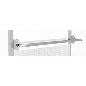 Schäfer Shop Pure Verstellboden für AST31 Tischaufbau, bis 30 kg, B 2000 x T 400 x H 120 mm, Stahl, weißaluminium