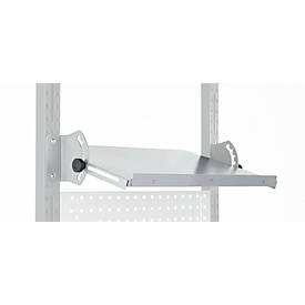 Schäfer Shop Pure Verstellboden für AST31 Tischaufbau, bis 30 kg, B 750 x T 400 x H 120 mm, Stahl, weißaluminium