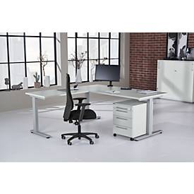 Schäfer Shop Select 3-tlg. Büromöbelset Schreibtisch Start Off, Rechteck, T-Fuß, B 1800 x T 800 x H 735 mm 