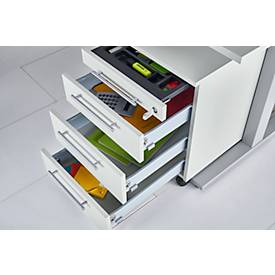 Schäfer Shop Select 3-tlg. Büromöbelset Schreibtisch Start Off, Rechteck, T-Fuß, B 1800 x T 800 x H 735 mm 