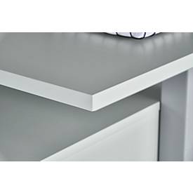 Schäfer Shop Select 3-tlg. Büromöbelset Schreibtisch Start Off, Rechteck, T-Fuß, B 1800 x T 800 x H 735 mm, Eiche-Dekor