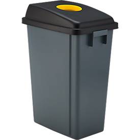 Schäfer Shop Select Abfallbehälter, ohne Deckel, Volumen 60 l, Tragegriffe, stapel- und erweiterbar, B 460 x T 320 x H 580 mm, Kunststoff, grau