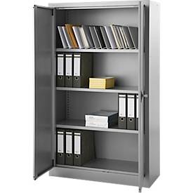 Schäfer Shop Select Aktenschrank, abschließbar, Höhe 1585 mm, Breite 950 mm, weißaluminium RAL 9006
