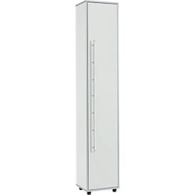 Schäfer Shop Select Aktenschrank Moxxo IQ, Holz, 5 Böden, 6 OH, B 401 x T 362 x H 2166 mm, lichtgrau