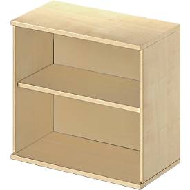 Schäfer Shop Select Ansatz-/Aufsatz-Regal LOGIN, 2 Ordnerhöhen, B 800 x T 420 x H 726 mm, Ahorn Dekor