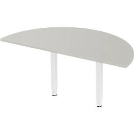 Schäfer Shop Select Ansatztisch ERGOSTYLE, 1/2 Kreis, Buche-Dekor/anthrazit
