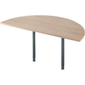 Schäfer Shop Select Ansatztisch ERGOSTYLE, 1/2 Kreis, Eiche-Dekor/anthrazit
