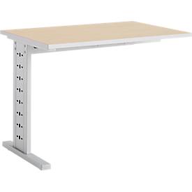 Schäfer Shop Select Ansatztisch Moxxo IQ, Rechteck, C-Fuß, B 1000 x T 600 x H 735 mm, Ahorn-Dekor
