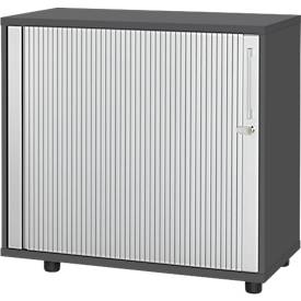 Schäfer Shop Select Anstellquerrollladenschrank, aus Holz, 1 Fachboden, B 800 mm x T 421 x H 750 mm, graphit