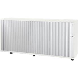 Schäfer Shop Select Anstellquerrollladenschrank, aus Holz, 2 Fachböden, B 1600 mm x T 421 x H 750 mm, weiß