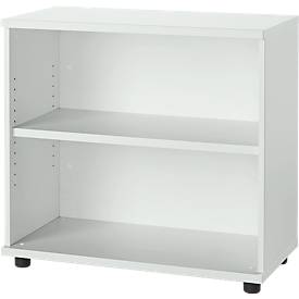 Schäfer Shop Select Anstellregal, aus Holz, 2 Fachböden, B 800 mm x T 421 x H 750 mm, lichtgrau