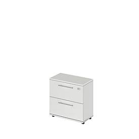 Schäfer Shop Select Armoire à dossiers suspendus Start Off, 2 HC, verrouillable, l. 800 x P 420 x H 744 mm, bois, gris clair/gris clair 