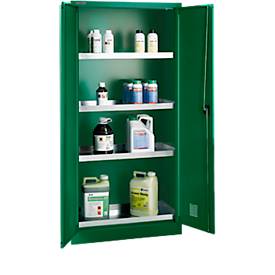 Schäfer Shop Select armoire à pesticides et produits chimiques, acier, L 950 x P 500 x H 1935 mm, 4 bacs standards, 4 x 20 l