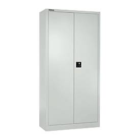 Schäfer Shop Select Armoire à portes battantes MS iCONOMY, acier, 5 hauteurs de classeur, l. 800 x P 400 x H 1935 mm, gris clair