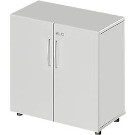Schäfer Shop Select Armoire LOGIN, 2 hauteurs de classeurs, H, L 800 x P 420 x H 788 mm, gris clair/gris clair
