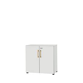 Schäfer Shop Select Armoire Start Off Wood, 2 HC, verrouillable, L 800 x P 420 x H 788 mm, bois, gris clair
