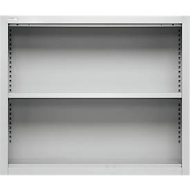 Schäfer Shop Select Aufsatzregal MS, 2 OH, B 950 x T 400 x H 800 mm, Stahlblech, Lichtgrau