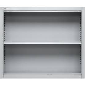 Schäfer Shop Select Aufsatzregal MS, 2 OH, B 950 x T 400 x H 800 mm, Stahlblech, Weißaluminium
