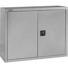 Schäfer Shop Select Aufsatzschrank, abschließbar, Höhe 800 mm, Breite 800 mm, weißaluminium RAL 9006