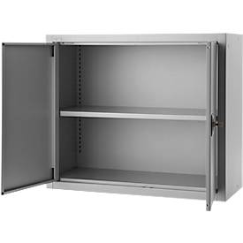 Schäfer Shop Select Aufsatzschrank, abschließbar, Höhe 800 mm, Breite 950 mm, alusilber
