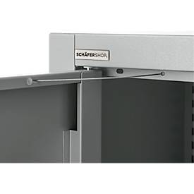 Schäfer Shop Select Aufsatzschrank, abschließbar, Höhe 800 mm, Breite 950 mm, lichtgrau