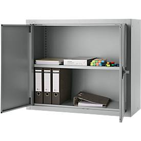 Schäfer Shop Select Aufsatzschrank, abschließbar, Höhe 800 mm, Breite 950 mm, lichtgrau RAL 7035
