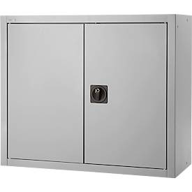 Schäfer Shop Select Aufsatzschrank, abschließbar, Höhe 800 mm, Breite 950 mm, weißaluminium RAL 9006