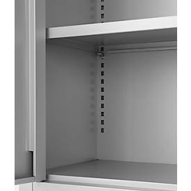 Schäfer Shop Select Aufsatzschrank, abschließbar, Höhe 800 mm, Breite 950 mm, weißaluminium RAL 9006