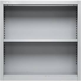 Schäfer Shop Select Aufsatzschrank MS 8408i, B 800 x T 400 x H 800 mm, 1 Boden, Stahl, lichtgrau RAL 7035/lichtgrau RAL 7035