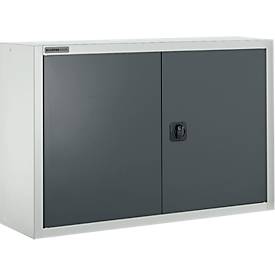 Schäfer Shop Select Aufsatzschrank MS 8409i, B 950 x T 400 x H 800 mm, 1 Boden, Stahl, lichtgrau RAL 7035/anthrazitgrau RAL 7016