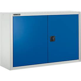 Schäfer Shop Select Aufsatzschrank MS 8409i, B 950 x T 400 x H 800 mm, 1 Boden, Stahl, lichtgrau RAL 7035/enzianblau RAL 5010