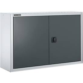 Schäfer Shop Select Aufsatzschrank MS 8409i, B 950 x T 400 x H 800 mm, 1 Boden, Stahl, weißaluminium RAL 9006/anthrazitgrau RAL 7016