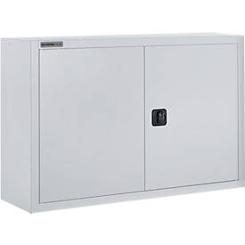 Schäfer Shop Select Aufsatzschrank MS 8409i, B 950 x T 400 x H 800 mm, 1 Boden, Stahl, weißaluminium RAL 9006/weißaluminium RAL 9006