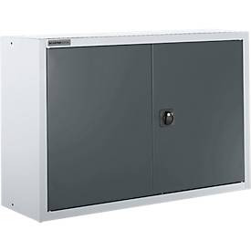 Schäfer Shop Select Aufsatzschrank MS 8412i, B 1200 x T 400 x H 800 mm, 1 Boden, Stahl, weißaluminium RAL 9006/anthrazitgrau RAL 7016