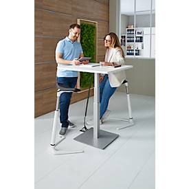 Schäfer Shop Select Beistelltisch FLEXXAS, elektrisch höhenverstellbar, ergonomisch, B 800 mm, weiß