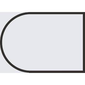 Schäfer Shop Select Besprechungstisch Planova Basic, Halbkreis, T-Fuß, B 1400 x T 1000 x H 717 mm, lichtgrau/weißaluminium RAL 9006