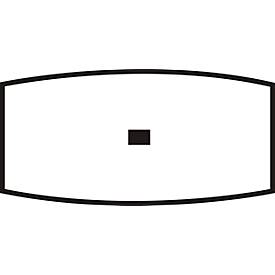 Schäfer Shop Select Besprechungstisch Planova Basic, mit Tischanschlussfeld, Boot, T-Fuß, B 2000 x T 1000 x H 717 mm, lichtgrau/weißaluminium RAL 9006