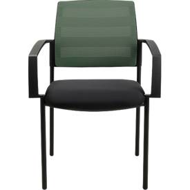 Schäfer Shop Select Besucherstuhl SSI PROLINE MEETING 10, 4-Fuß, Armlehnen, Netzrücken, gepolsterter Sitz, stapelbar, mint, 2er-Set