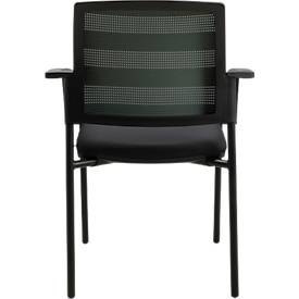 Schäfer Shop Select Besucherstuhl SSI PROLINE MEETING 10, 4-Fuß, Armlehnen, Netzrücken, gepolsterter Sitz, stapelbar, mint, 2er-Set