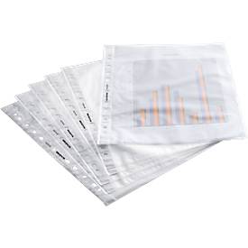 Schäfer Shop Select brochure cover standard, DIN A4, open top, 0.05 mm, 100 pieces, clear, grained