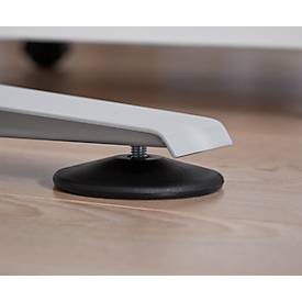 Schäfer Shop Select Büromöbelset 2-tlg. LOGIN C-Fuß Schreibtisch, B 1600 mm + Rollcontainer, 3 Schübe, Utensilienauszug, Zentralverschluss, graphit/weiß