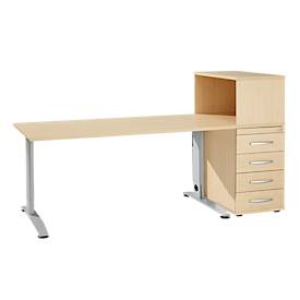 Schäfer Shop Select Büromöbelset LOGIN 2-teilig, Schreibtisch B 1600 mm